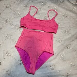 Left On Friday Pink High-Rise Bikini Set – Size Small